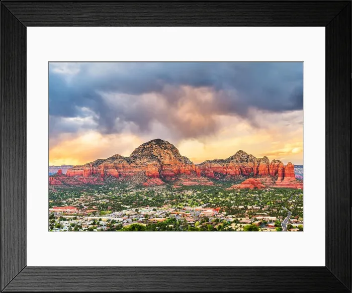 Framed Print : Sedona, Arizona, USA downtown skyline Framed Print : Sedona, Arizona, USA downtown skyline