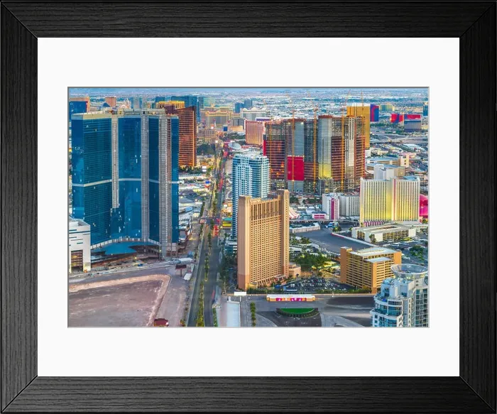 Framed Print : Las Vegas, Nevada, USA skyline over the strip at dusk Framed Print : Las Vegas, Nevada, USA skyline over the strip at dusk