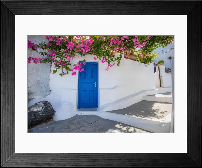 Framed Print : Europe summer destination. Traveling concept, sunset scenic famous landscape of Santorini island, Oia, Greece. Caldera view, colorful clouds, dream Framed Print : Europe summer destination. Traveling concept, sunset scenic famous landscape of Santorini island, Oia, Greece. Caldera view, colorful clouds, dream