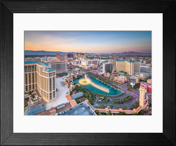 Framed Print : Las Vegas, Nevada, USA skyline over the strip at dusk Framed Print : Las Vegas, Nevada, USA skyline over the strip at dusk