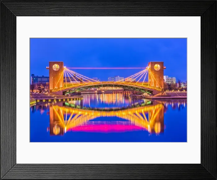 Framed Print : Toyama, Japan park and bridge skyline Framed Print : Toyama, Japan park and bridge skyline