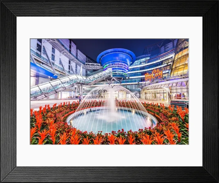 Framed Print : HSINCHU, TAIWAN - MARCH 4, 2017: Big City shopping mall in Tainan Framed Print : HSINCHU, TAIWAN - MARCH 4, 2017: Big City shopping mall in Tainan