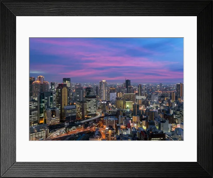 Framed Print : Osaka downtown city skyline at the landmark Umeda District in Osaka, Japan Framed Print : Osaka downtown city skyline at the landmark Umeda District in Osaka, Japan