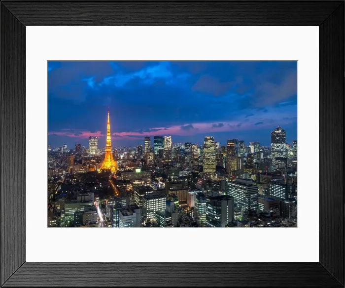 Framed Print : Tokyo at Nigh view of Tokyo tower, Tokyo city skyline, Tokyo Japan Framed Print : Tokyo at Nigh view of Tokyo tower, Tokyo city skyline, Tokyo Japan