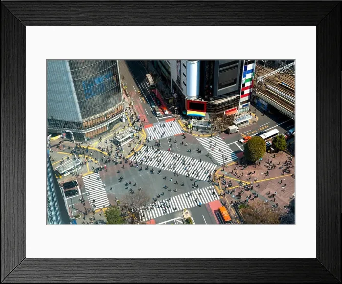 Framed Print : Tokyo, Japan view of Shibuya Crossing, one of the busiest crosswalks in Tokyo, Japan Framed Print : Tokyo, Japan view of Shibuya Crossing, one of the busiest crosswalks in Tokyo, Japan
