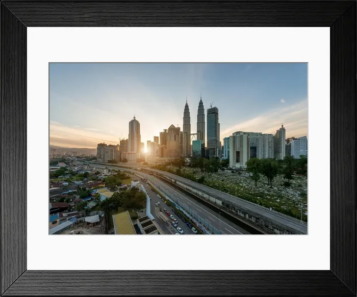 Framed Print : Kuala Lumpur skyline and skyscraper at morning in Kuala Lumpur, Malaysia Framed Print : Kuala Lumpur skyline and skyscraper at morning in Kuala Lumpur, Malaysia