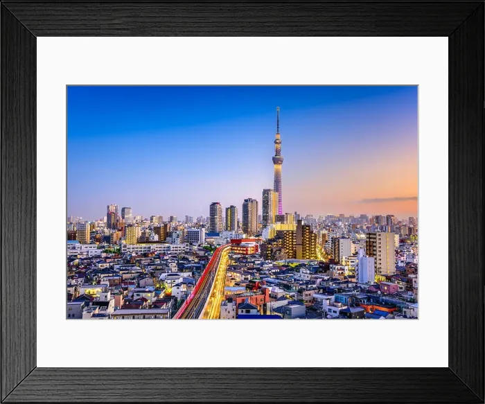 Framed Print : Tokyo, Japan Sumida skyline Framed Print : Tokyo, Japan Sumida skyline