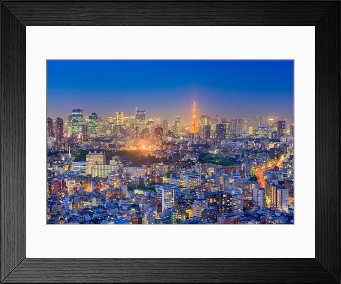 Framed Print : Tokyo, Japan city skyline Framed Print : Tokyo, Japan city skyline