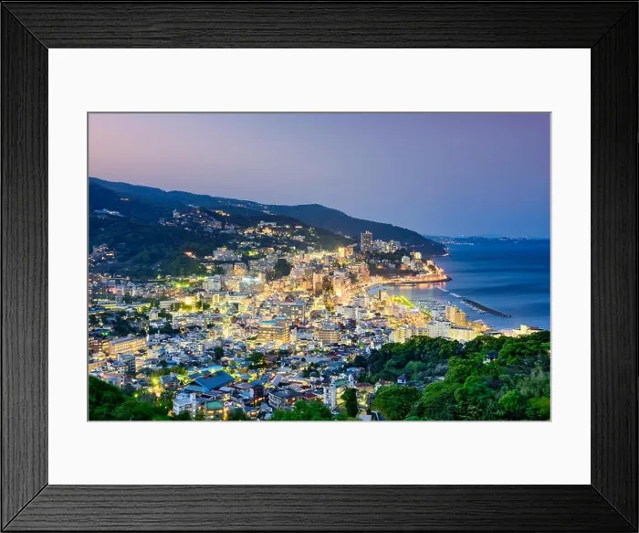 Framed Print : Atami City, Japan Skyline at twilight Framed Print : Atami City, Japan Skyline at twilight