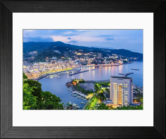 Framed Print : Atami City, Japan Skyline at twilight Framed Print : Atami City, Japan Skyline at twilight