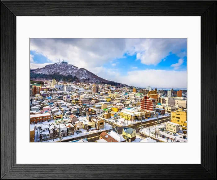 Framed Print : Hakodate, Japan skyline at Mt. Hakodate Framed Print : Hakodate, Japan skyline at Mt. Hakodate