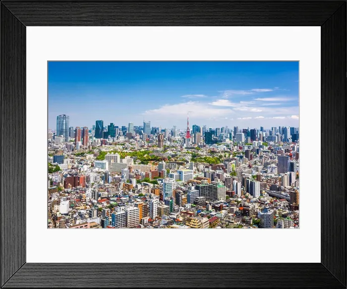 Framed Print : Tokyo, Japan city skyline Framed Print : Tokyo, Japan city skyline