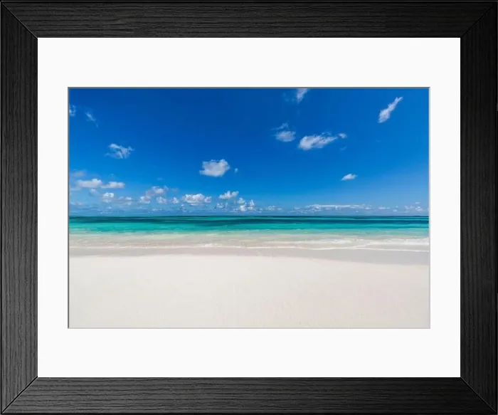 Framed Print : Beach and tropical sea. Tranquil summer seascape and coastline. Zen colors of beach landscape Framed Print : Beach and tropical sea. Tranquil summer seascape and coastline. Zen colors of beach landscape