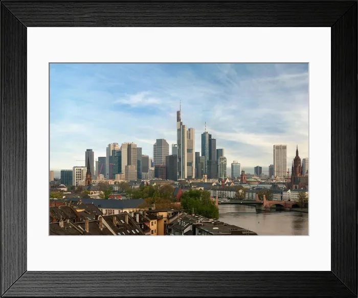Framed Print : Frankfurt am Main. Image of Frankfurt am Main skyline at morning in Germany Framed Print : Frankfurt am Main. Image of Frankfurt am Main skyline at morning in Germany