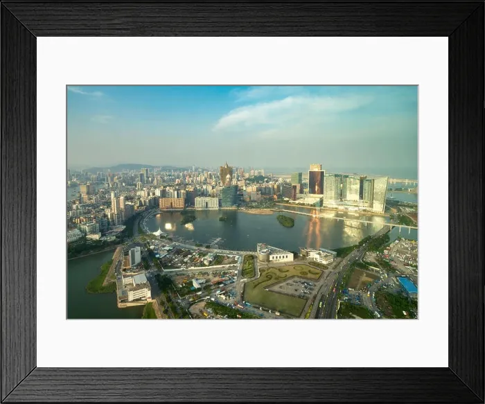 Framed Print : Image of Macau (Macao), China. Skyscraper hotel and casino building at downtown in Macau (Macao) Framed Print : Image of Macau (Macao), China. Skyscraper hotel and casino building at downtown in Macau (Macao)