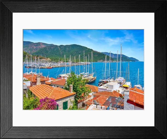 Framed Print : Marmaris old town and marina, Turkey Framed Print : Marmaris old town and marina, Turkey