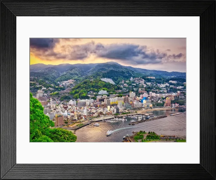 Framed Print : Atami City, Japan Skyline at dusk Framed Print : Atami City, Japan Skyline at dusk