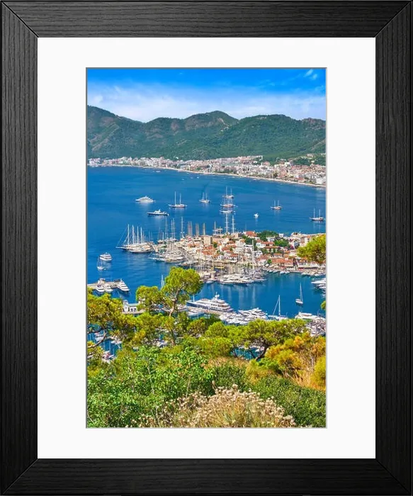 Framed Print : Marmaris Old Town and Harbour, Turkey Framed Print : Marmaris Old Town and Harbour, Turkey