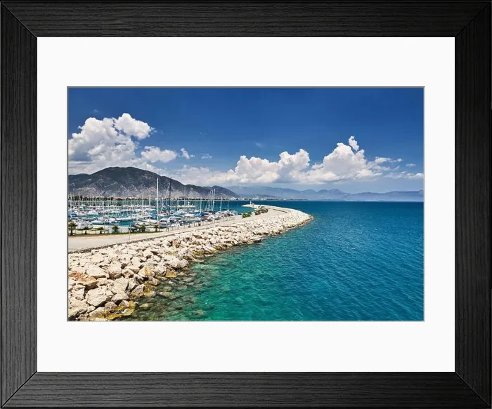 Framed Print : Mediterranean Coast of Turkey, turquoise sea and blue sky Framed Print : Mediterranean Coast of Turkey, turquoise sea and blue sky