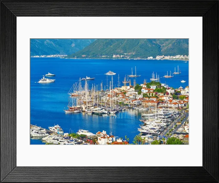 Framed Print : Marmaris Old Town and Harbour, Turkey