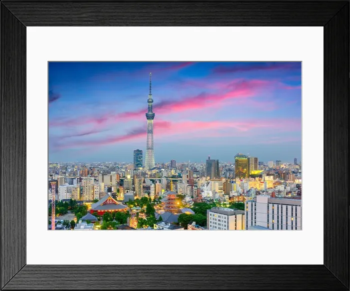 Framed Print : Tokyo, Japan skyline Framed Print : Tokyo, Japan skyline