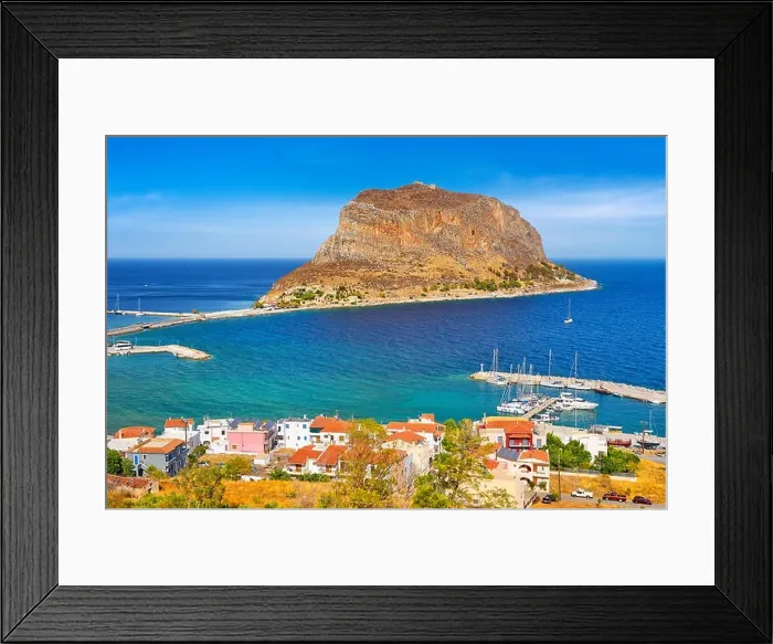 Framed Print : View on Monemvasia, Peloponnese, Greece Framed Print : View on Monemvasia, Peloponnese, Greece