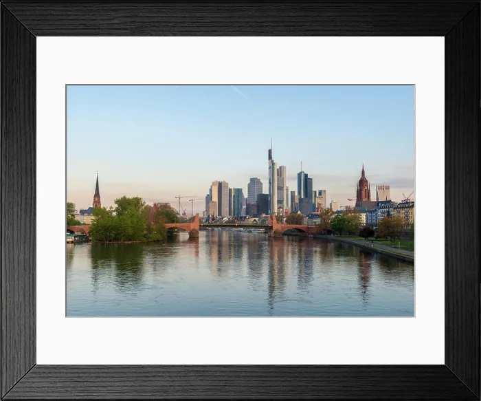 Framed Print : Frankfurt am Main. Image of Frankfurt am Main skyline at morning in Germany Framed Print : Frankfurt am Main. Image of Frankfurt am Main skyline at morning in Germany