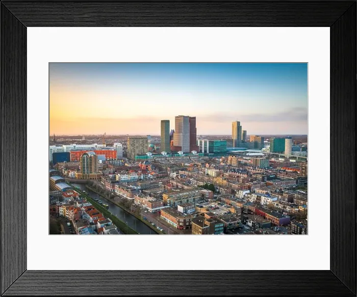 Framed Print : The Hague, Netherlands city centre skyline at twilight Framed Print : The Hague, Netherlands city centre skyline at twilight