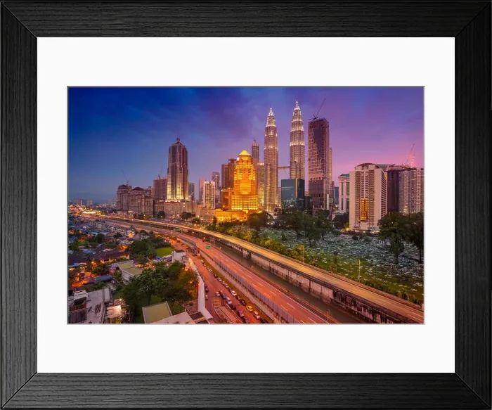 Framed Print : Kuala Lumpur. Cityscape image of Kuala Lumpur, Malaysia during twilight blue hour Framed Print : Kuala Lumpur. Cityscape image of Kuala Lumpur, Malaysia during twilight blue hour