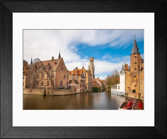 Framed Print : Bruges, Belgium scene on the Rozenhoedkaai River Framed Print : Bruges, Belgium scene on the Rozenhoedkaai River