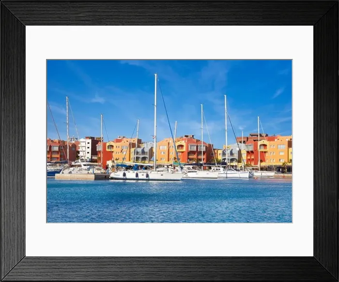 Framed Print : Egypt - Hurghada cityscape, Marina Framed Print : Egypt - Hurghada cityscape, Marina