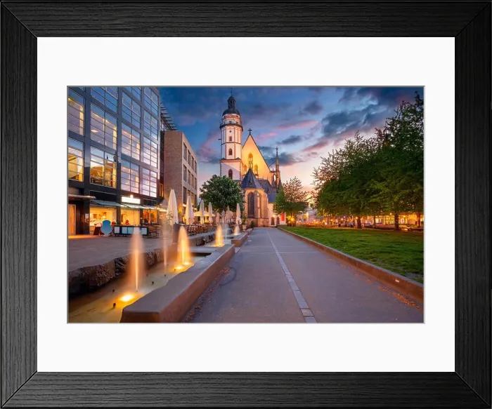 Framed Print : Leipzig, Germany. Cityscape image of Leipzig downtown during beautiful sunset Framed Print : Leipzig, Germany. Cityscape image of Leipzig downtown during beautiful sunset