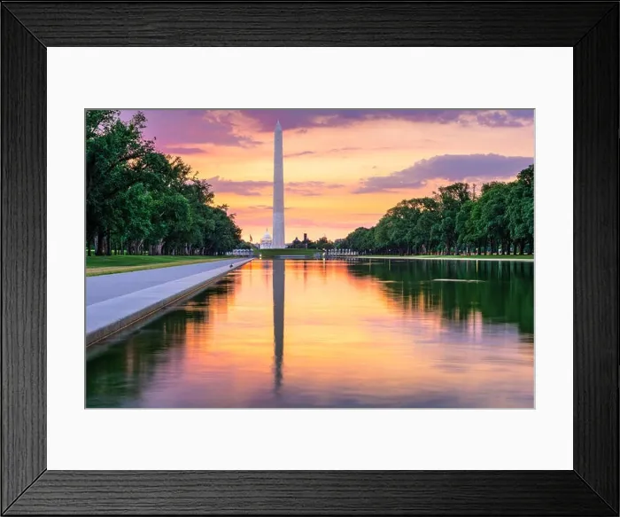 Framed Print : Washington Monument and Capitol Building from the Reflecting Pool in Washingon DC, USA Framed Print : Washington Monument and Capitol Building from the Reflecting Pool in Washingon DC, USA