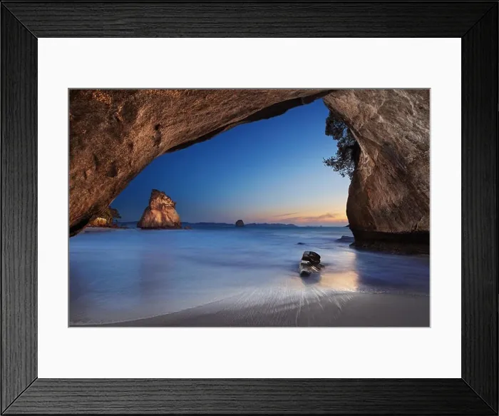 Framed Print : Cathedral Cove at sunrise, Coromandel Peninsula, New Zealand Framed Print : Cathedral Cove at sunrise, Coromandel Peninsula, New Zealand