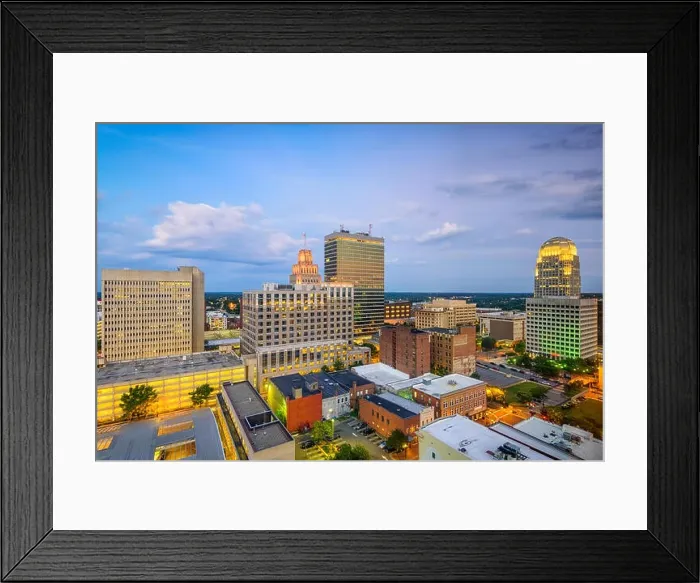 Framed Print : Winston-Salem, North Carolina, USA skyline Framed Print : Winston-Salem, North Carolina, USA skyline