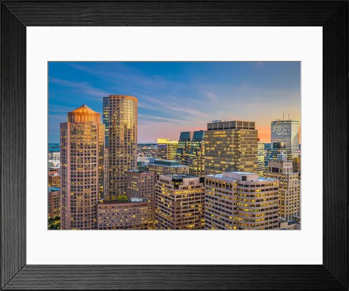 Framed Print : Boston, Massachusetts, USA financial district cityscape Framed Print : Boston, Massachusetts, USA financial district cityscape