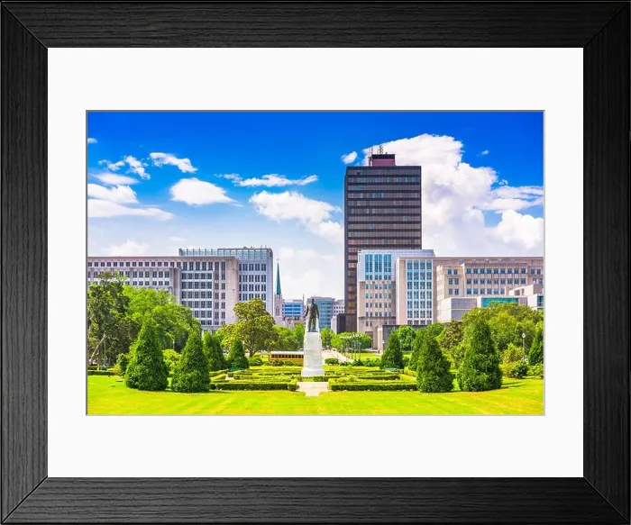 Framed Print : Baton Rouge, Louisiana, USA skyline from Louisiana State Capitol Framed Print : Baton Rouge, Louisiana, USA skyline from Louisiana State Capitol