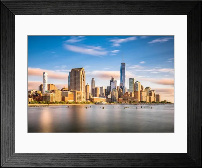 Framed Print : New York City financial district cityscape Framed Print : New York City financial district cityscape