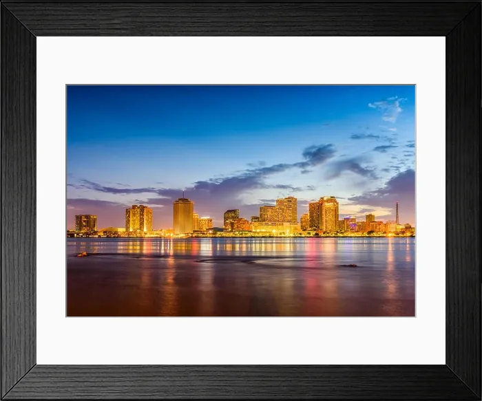 Framed Print : New Orleans, Louisiana, USA skyline on the Mississippi River Framed Print : New Orleans, Louisiana, USA skyline on the Mississippi River