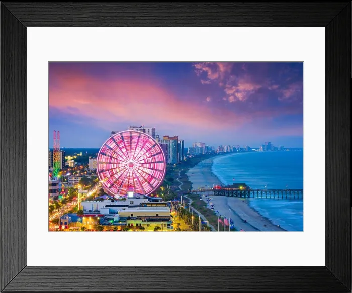 Framed Print : Myrtle Beach, South Carolina, USA city skyline Framed Print : Myrtle Beach, South Carolina, USA city skyline