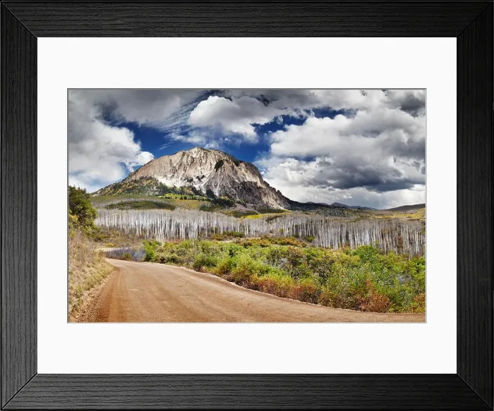 Framed Print : Kebler Pass and Marcellina Mountain view, Crested Butte, Colorado, USA Framed Print : Kebler Pass and Marcellina Mountain view, Crested Butte, Colorado, USA