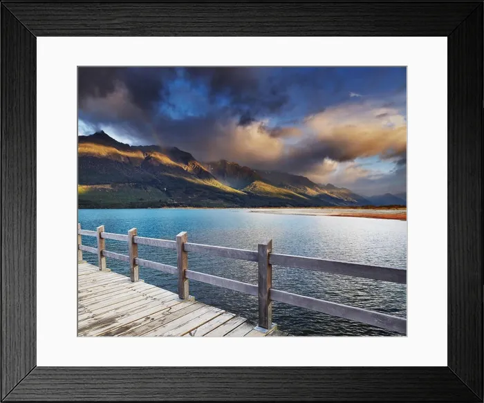 Framed Print : Wakatipu Lake at sunrise, Glenorchy, New Zealand Framed Print : Wakatipu Lake at sunrise, Glenorchy, New Zealand