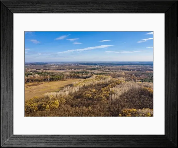 Framed Print : Dry autumn landscape, aerial view of field and forest, artistic landscape. Aerial view from above of the field in autumn. Field texture in autumn Framed Print : Dry autumn landscape, aerial view of field and forest, artistic landscape. Aerial view from above of the field in autumn. Field texture in autumn
