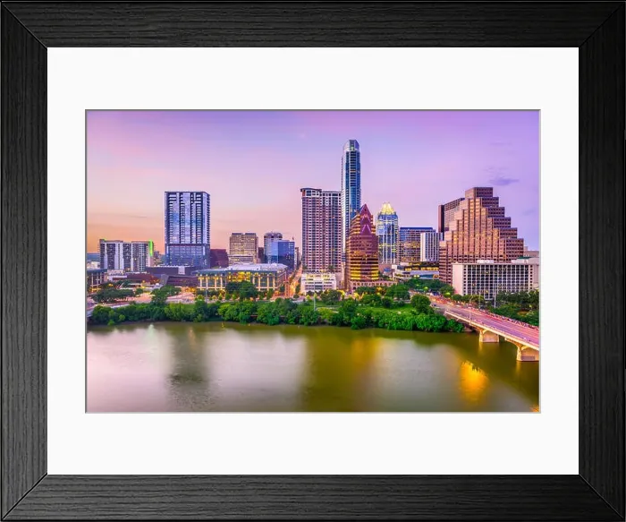 Framed Print : Austin, Texas, USA downtown skyline Framed Print : Austin, Texas, USA downtown skyline