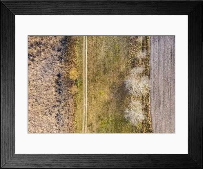 Framed Print : Dry autumn landscape, aerial view of field and forest, artistic landscape. Aerial view from above of the field in autumn. Field texture in autumn Framed Print : Dry autumn landscape, aerial view of field and forest, artistic landscape. Aerial view from above of the field in autumn. Field texture in autumn
