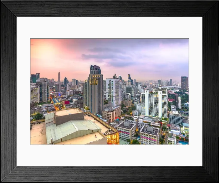 Framed Print : Bangkok, Thailand city skyline Framed Print : Bangkok, Thailand city skyline