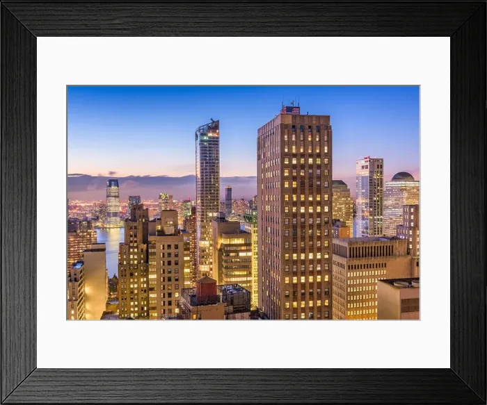 Framed Print : New York City Financial District cityscape Framed Print : New York City Financial District cityscape