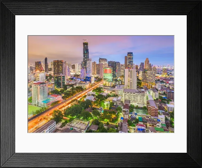 Framed Print : Bangkok, Thailand city skyline Framed Print : Bangkok, Thailand city skyline