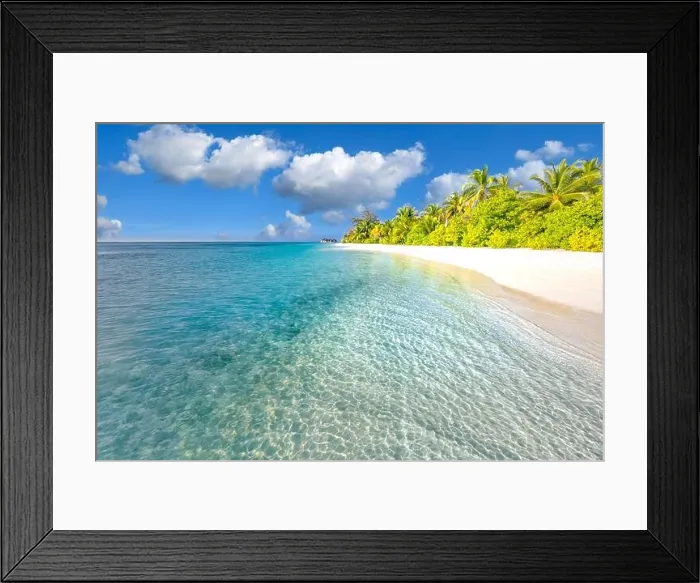 Framed Print : Best tropical beach landscape. Fantastic summer coast, vacation destination, palm trees, white sand, sunny sky. Freedom travel, amazing sea lagoon Framed Print : Best tropical beach landscape. Fantastic summer coast, vacation destination, palm trees, white sand, sunny sky. Freedom travel, amazing sea lagoon
