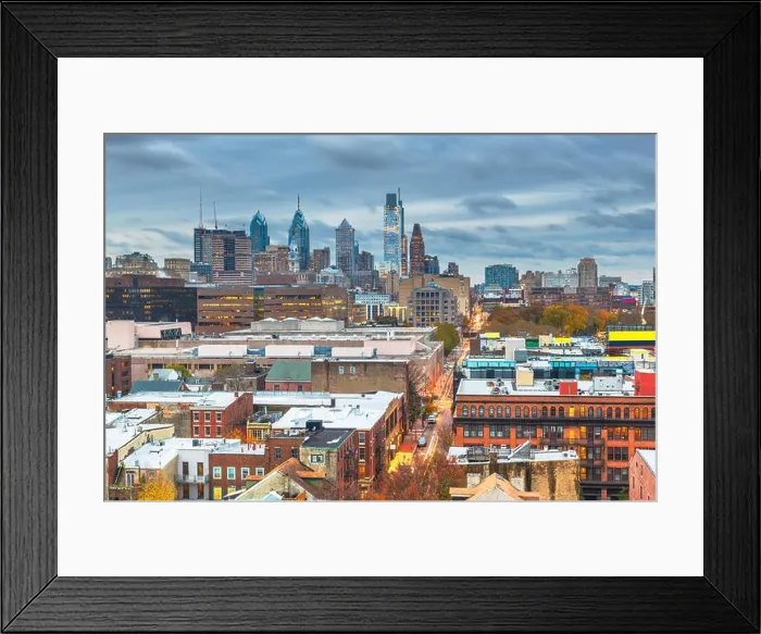Framed Print : Philadelphia, Pennsylvania, USA skyline over Center City at dusk Framed Print : Philadelphia, Pennsylvania, USA skyline over Center City at dusk